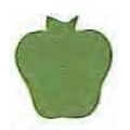 Paper Shapes Apple (2")